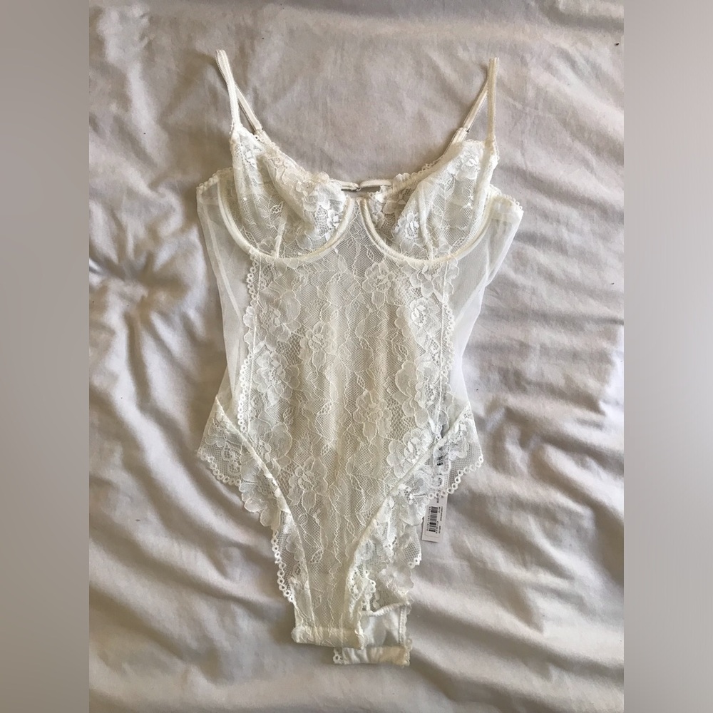Kat the Label Cream Lace Bodysuit